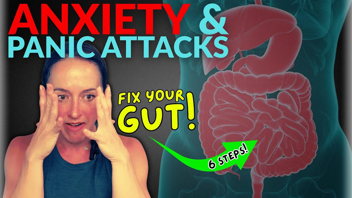 Woman experiencing anxiety holding her chest, representing the gut-brain axis connection to panic attacks and anxiety disorders