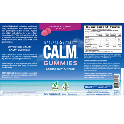 Magnesium Calm Gummies (120 Gummies)