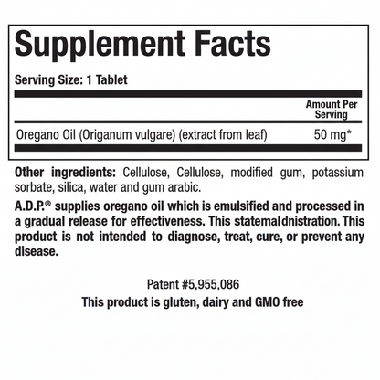 A.D.P oegano oil suppfacts