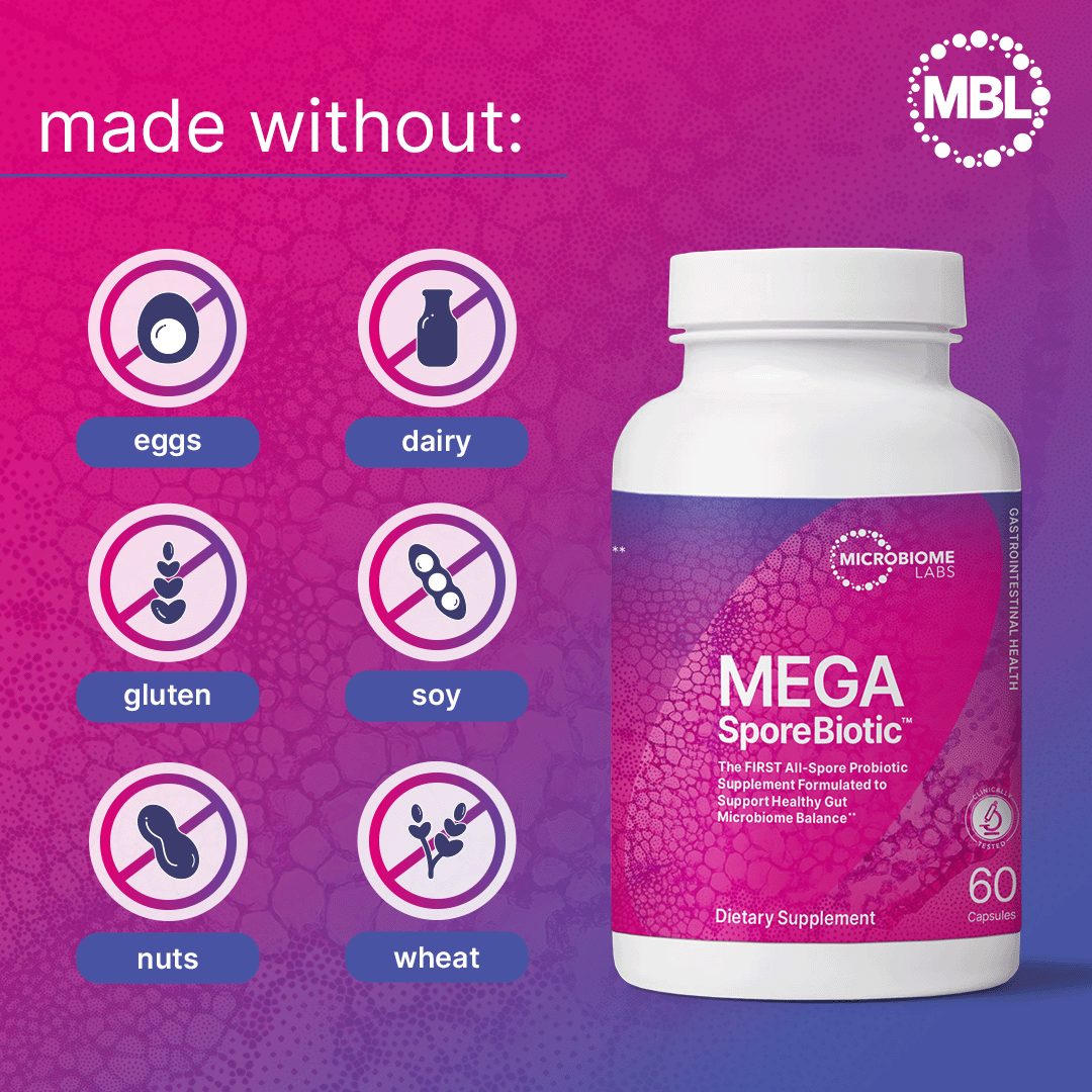 MegaSporeBiotic – Spore-Based Probiotic for Gut & Immune Health | Practitioner Grade 3rd Party Tested