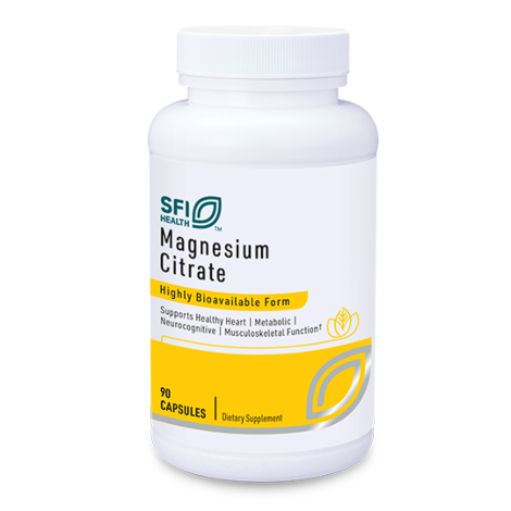 Klaire Labs/SFI Health Magnesium Citrate 90vc – Practitioner Grade, 3rd Party Tested