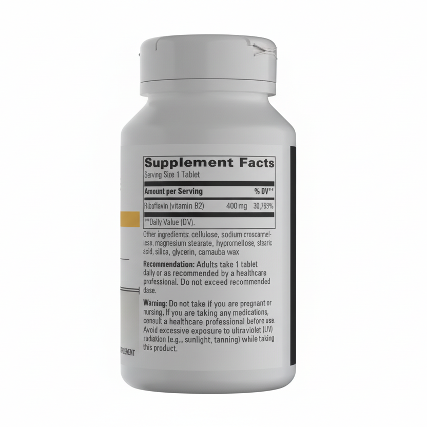 Riboflavin (Vitamin B2) – Practitioner Grade, 3rd Party Tested